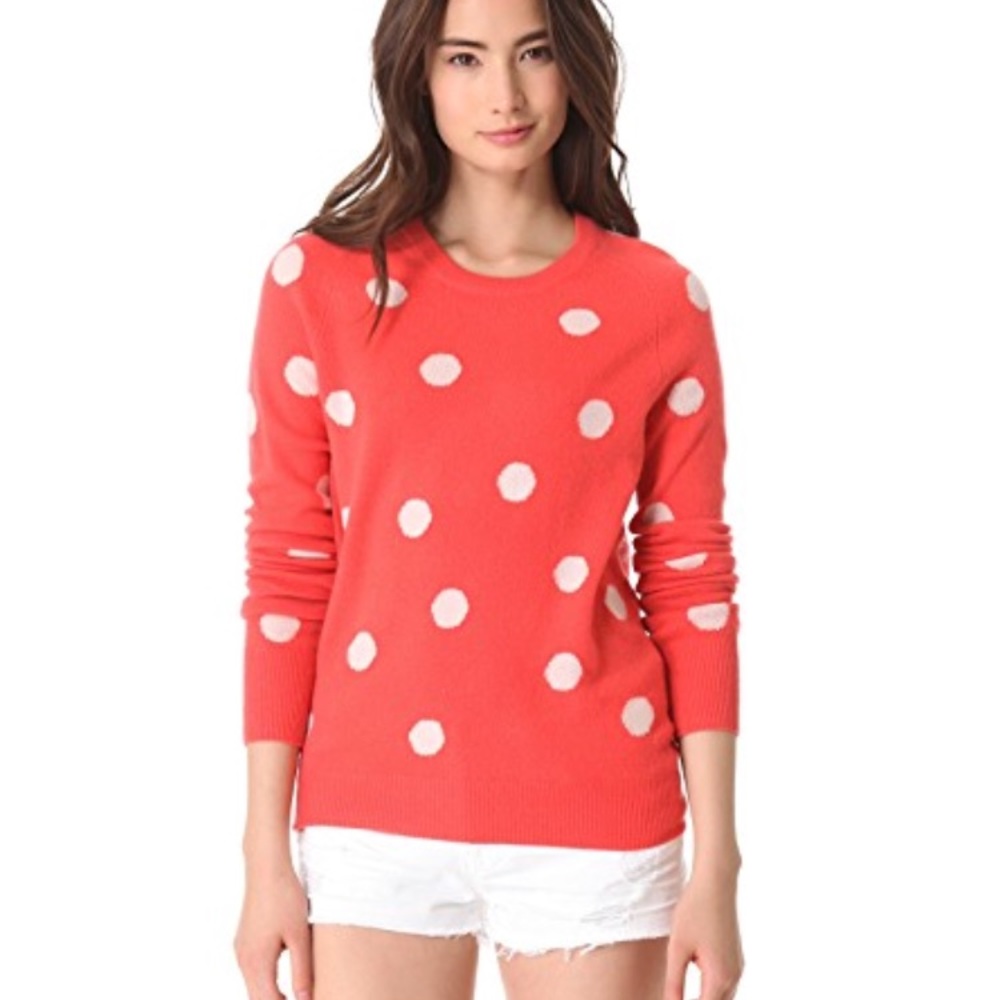 Pink polka dot Equipment sweater